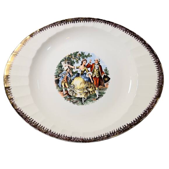 Cronin China Co. 11" x 9" Oval Serving Platter Pattern CO12 Vintage Made in USA - Picture 1 of 9